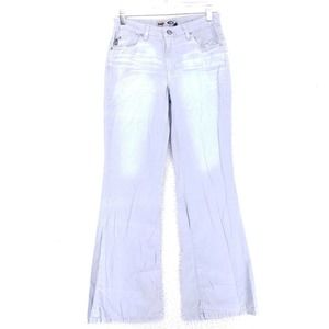 Bongo Jeans Women Size 5 Blue Denim Straight Stretch Mid Rise Cotton VTG 90s Fit
